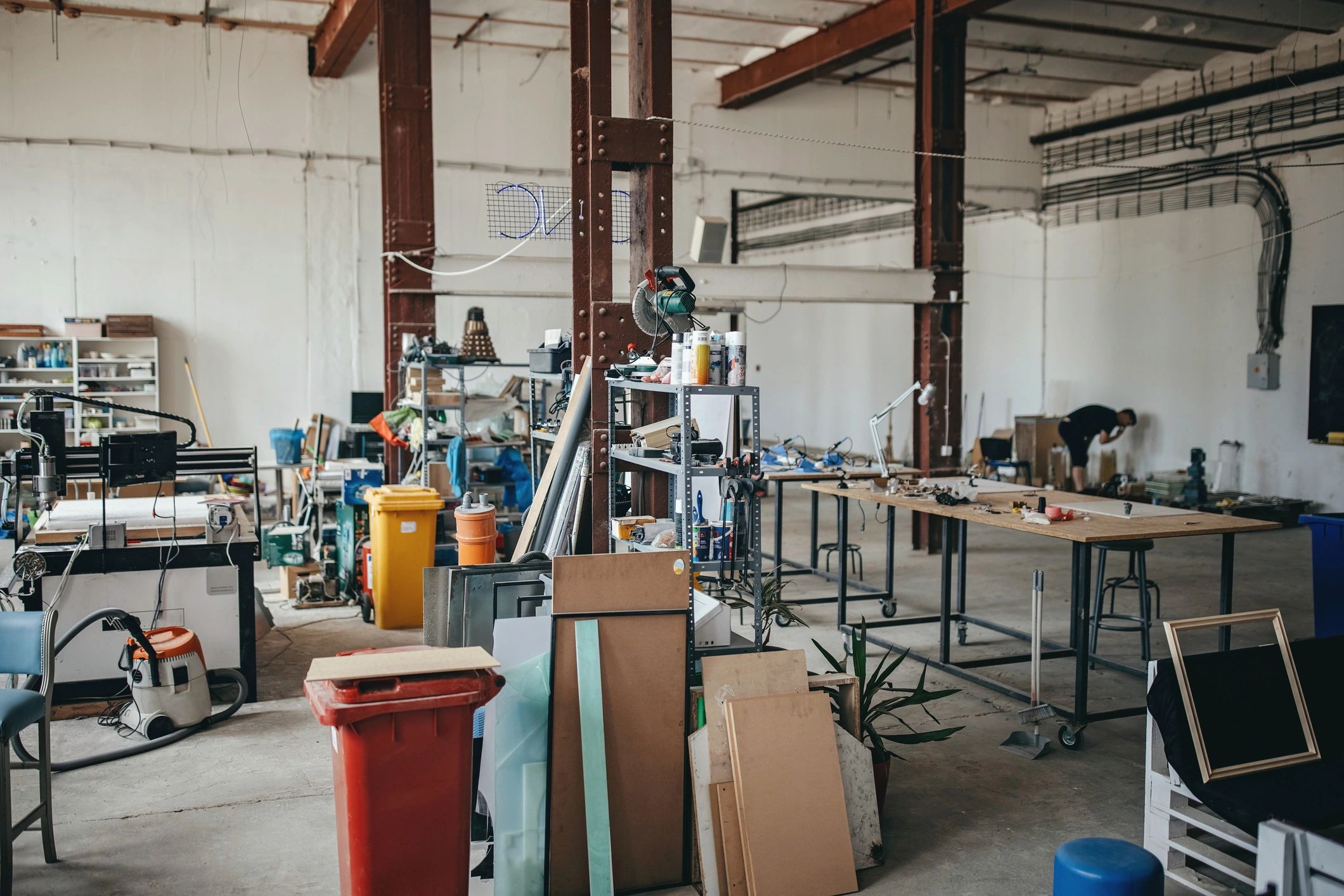 Construction workspace supporting rebuild work
