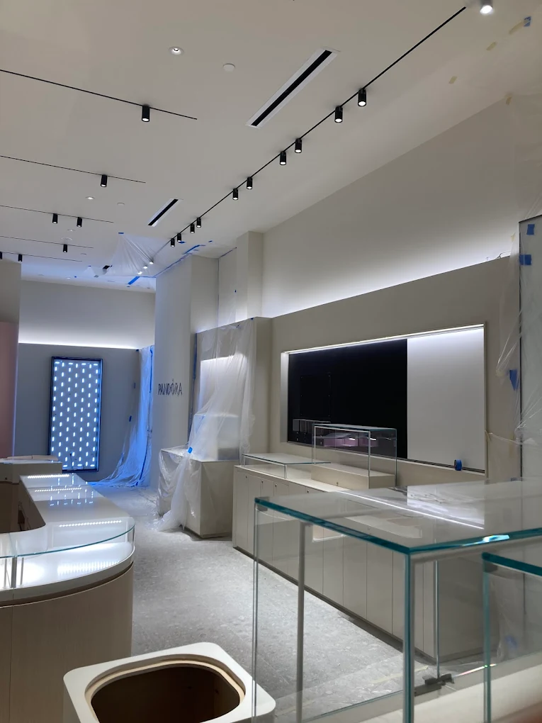 Interior lighting and finish detail from a completed project