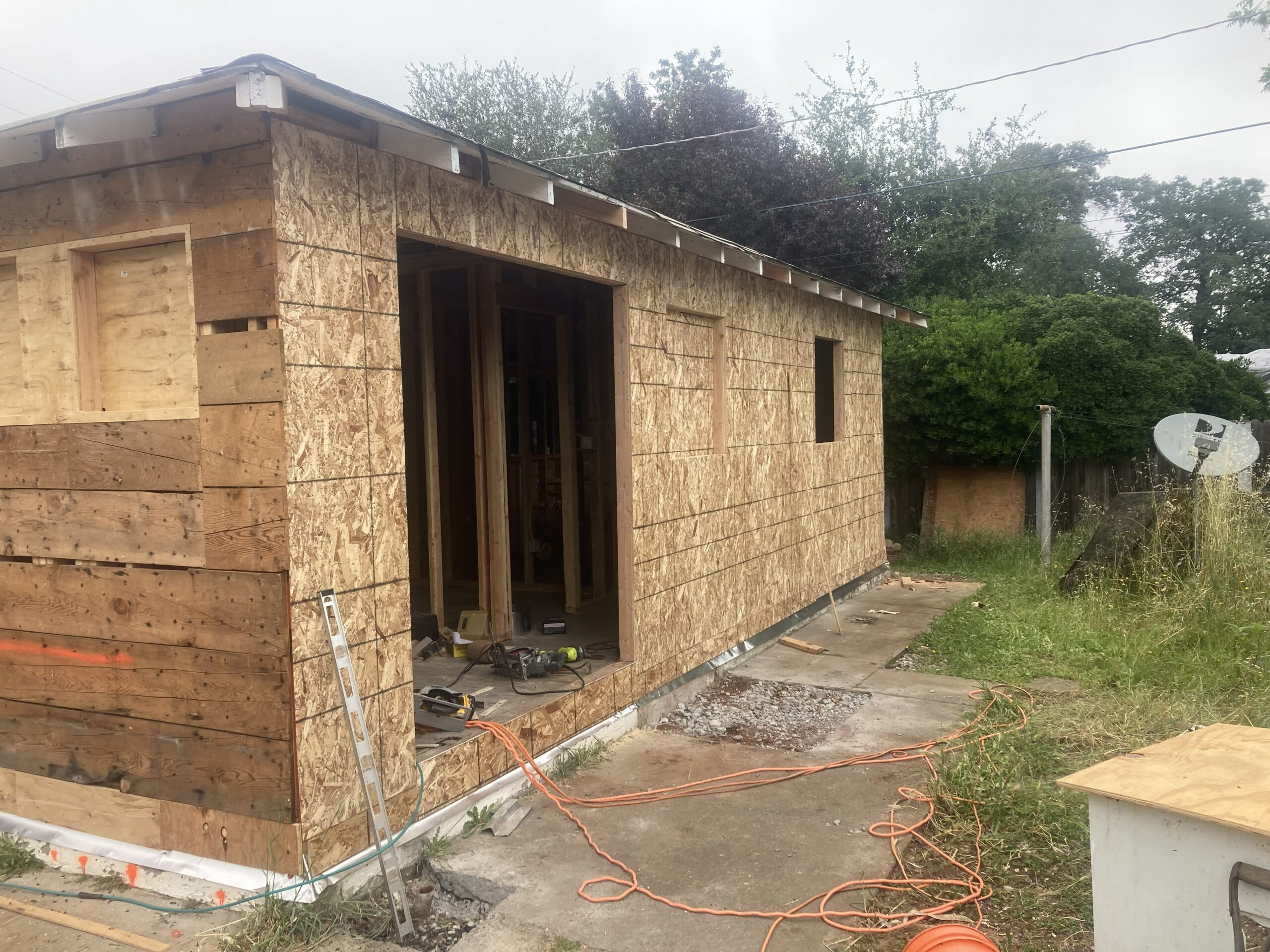 Door installation project in progress