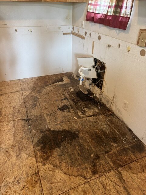 Disaster mitigation repair work in progress