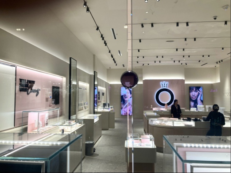 Completed retail interior after commercial buildout