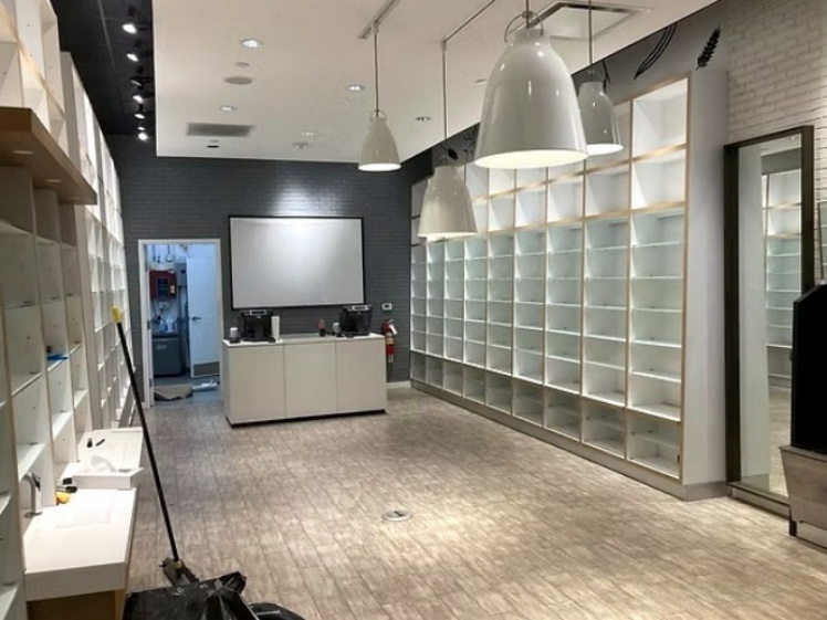 Finished retail interior
