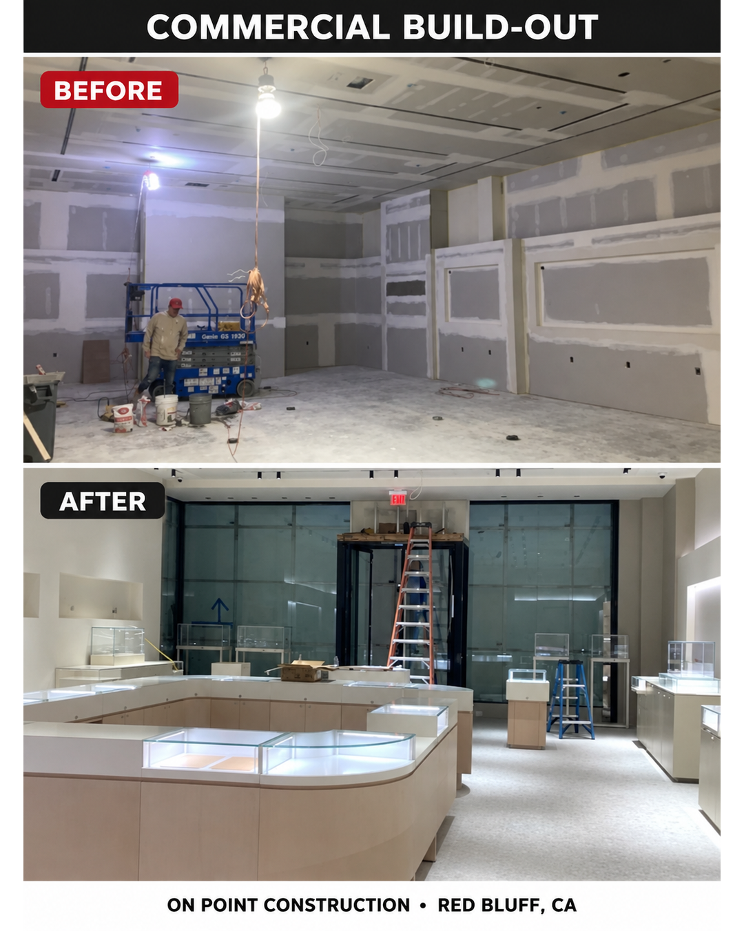 Before and after commercial build out